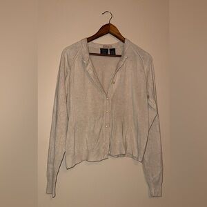 Laura Scott vintage button up cream tan cardigan